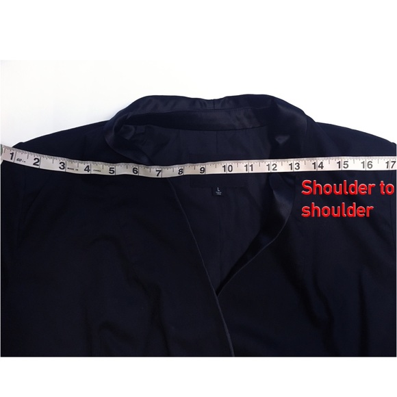 SOLD❌Who What Wear Open Front Tuxedo Blazer Black - Picture 14 of 16